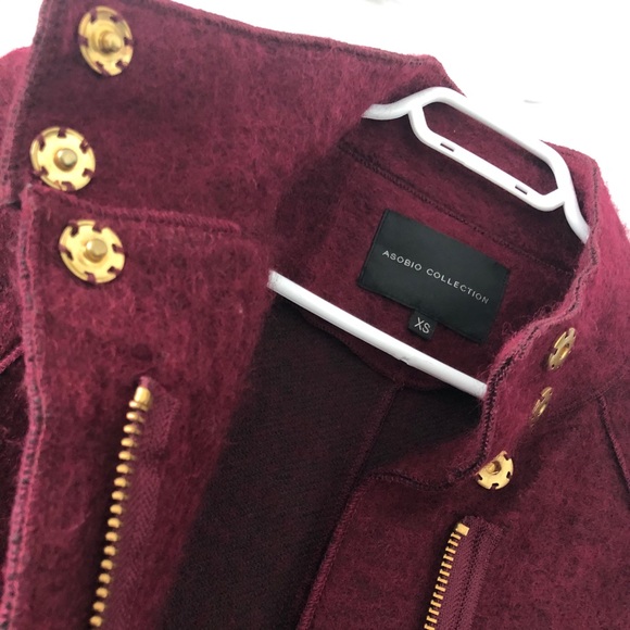 Asobio Wool Burgundy Cape - Picture 3 of 6